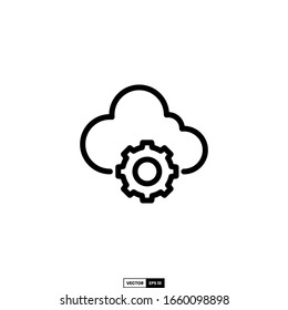 Cloud-Einstellsymbol, Design-Inspiration-Vektorillustration-Vorlage für die Benutzeroberfläche und für jeden Zweck