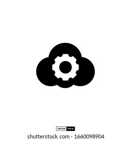 cloud setting icon, design inspiration vector template for interface and any purpose