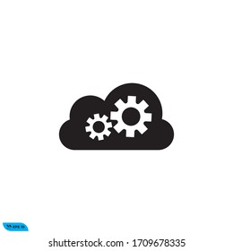 cloud setting icon design vector illustration 