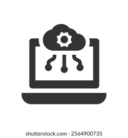 Cloud setting icon, Vector graphics