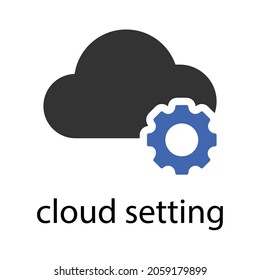cloud setting, repair icon design