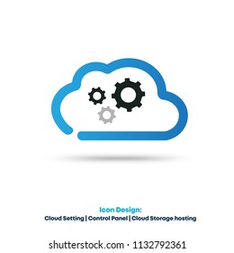 Cloud Setting service,  Storage , Cloud Hosting, Control Panel, Access Control, Cloud Setting Up, Cloud Navigation Setting, IP Setting Logotype & Icon Design