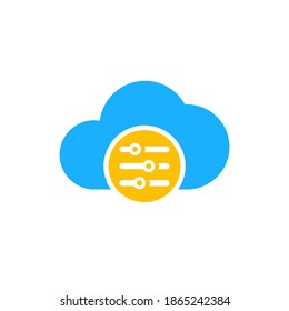 Cloud settings or hosting configuration icon