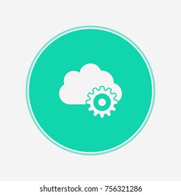 Cloud settings icon illustration isolated vector