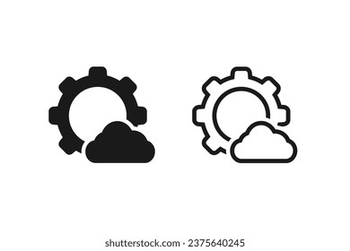 Cloud settings icon. Illustration vector