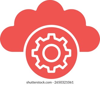Cloud Settings vector icon. Can be used for printing, mobile and web applications.
