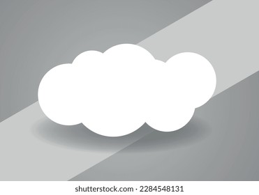 Cloud shape. Cloud icon for cloud computing web and app.