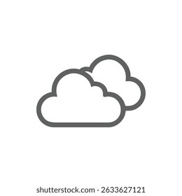 cloud shape icon, vector, white background
