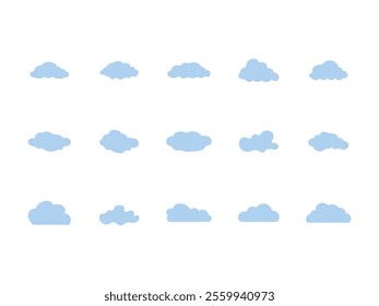 Cloud Shape Illustration Element Set