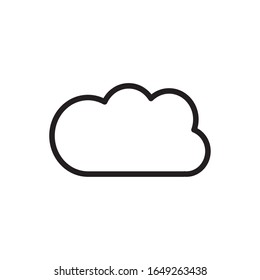 Cloud shape line style icon design, Weather sky nature climate cloudy season and meteorology theme Vector illustration