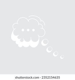 Cloud shape recolorable vector element