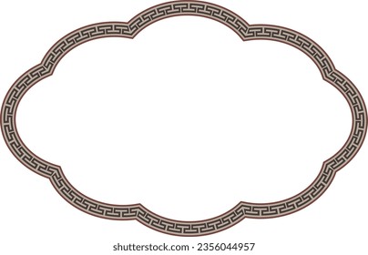 Cloud Shape Rectangle shape vintage frames horizontal old Greek key pattern Greek meander pattern antique retro vintage meander old-fashioned design picture frame art and craft borders element decorat