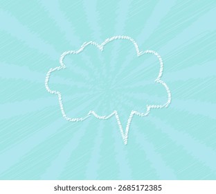 Cloud shape speech bubble for adding your message, perfect for inspiring creativity and optimistic ideas in your designs
