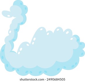 Cloud Shape Swan Vector Illustration