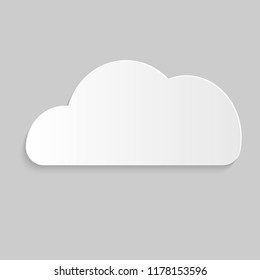 Cloud shape vector illutration. 3d shape