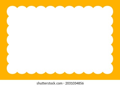 Cloud Shaped Color Frame Background.