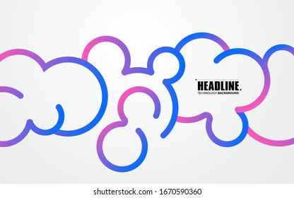Cloud geformtes Grafikdesign bestehend aus Bögen, Vektorillustration-Illustration.
