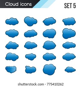 Cloud shapes collection. C...nd app. Simplus series
