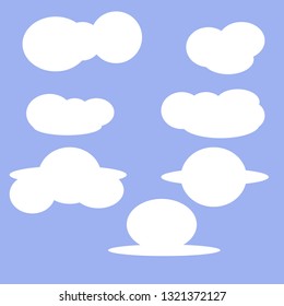 Cloud shapes design vector templates set