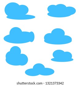 Cloud shapes design vector templates set