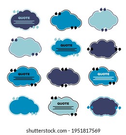 Gráfico de comillas de formas de nube