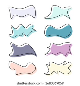 Cloud shapes set for text 