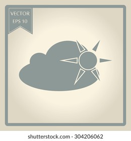 Cloud shapes vector icon 