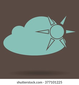 Cloud shapes vector icon 