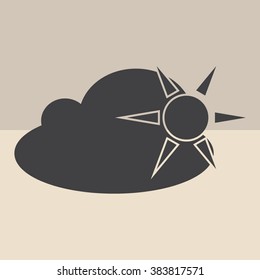 Cloud shapes vector icon 