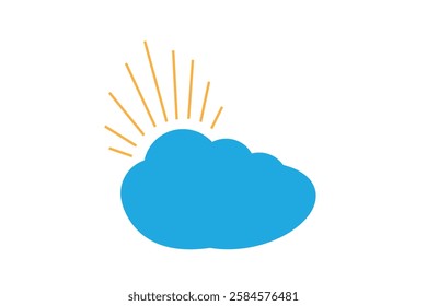  cloud shapes vector icon set illustration isolated on white background. clouds in blue sky and cartoon white puffy art work.