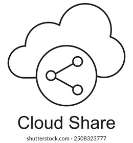 Cloud Share icon, Efficient Cloud Sharing Solutions for Seamless Collaboration, Secure Cloud Sharing for Data Storage and Access