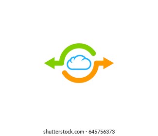 Cloud Share Icon Logo Design Element