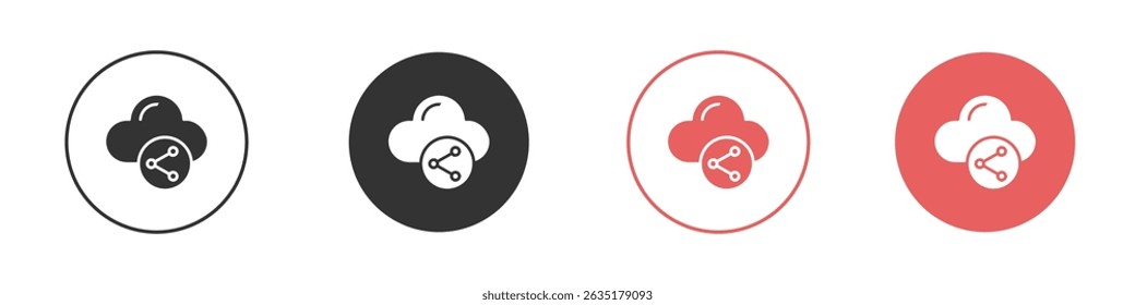 Cloud share icon vector design template simple and clean style