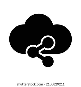 Cloud Share Icon.cloud symbol.Simple flat vector illustration for your web site design, logo, app, UI.