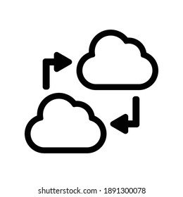 Cloud share icon.data,change (vector illustration)