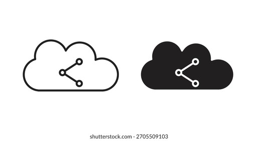 Cloud share icons for use web design,logo.Symbol illustration.