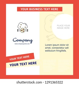 Cloud sharing  Company Brochure Template. Vector Busienss Template