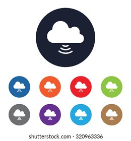 Cloud sharing icon for web and mobile