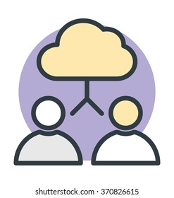 Cloud Sharing Vector Icon