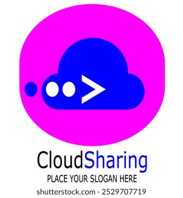 CLOUD SHARING VEKTOR PLACE YOUR SLOGAN HERE