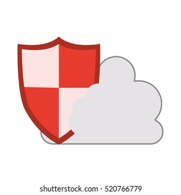 cloud with shield icon