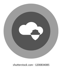 cloud shield vector icon