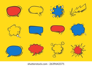 Cloud shouting with halftone explosion pattern pow comic talking thinking illustration cartoon splash humor blank speech drawing icon communication wow bang lightning revival

