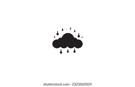  cloud shower logo black simple flat icon on white background