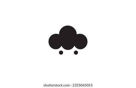  cloud shower logo black simple flat icon on white background