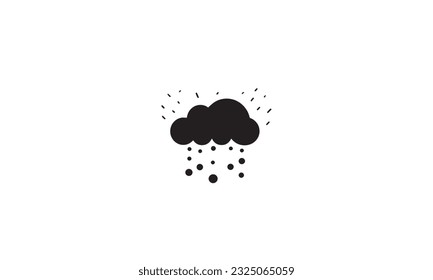  cloud shower logo black simple flat icon on white background