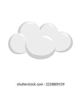 Cloud Sign Emoji Icon Illustration. Weather Vector Symbol Emoticon Design Clip Art Sign Comic Style.