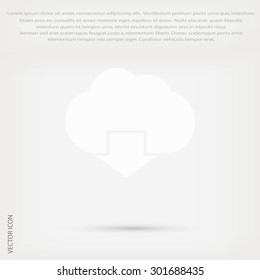 cloud sign icon