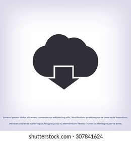 cloud sign icon