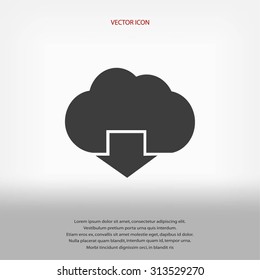 cloud sign icon